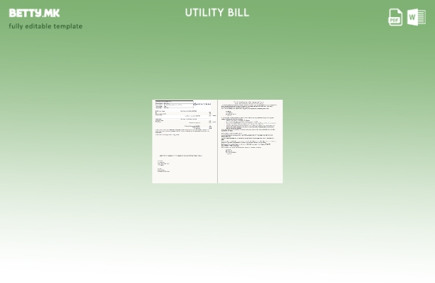 Модерен стил на USA Venterra за комунални сметки за збор страници